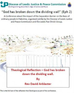 cover of theological reflection talk by Rev David Arblaster