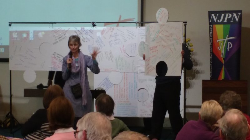 person talking to conference