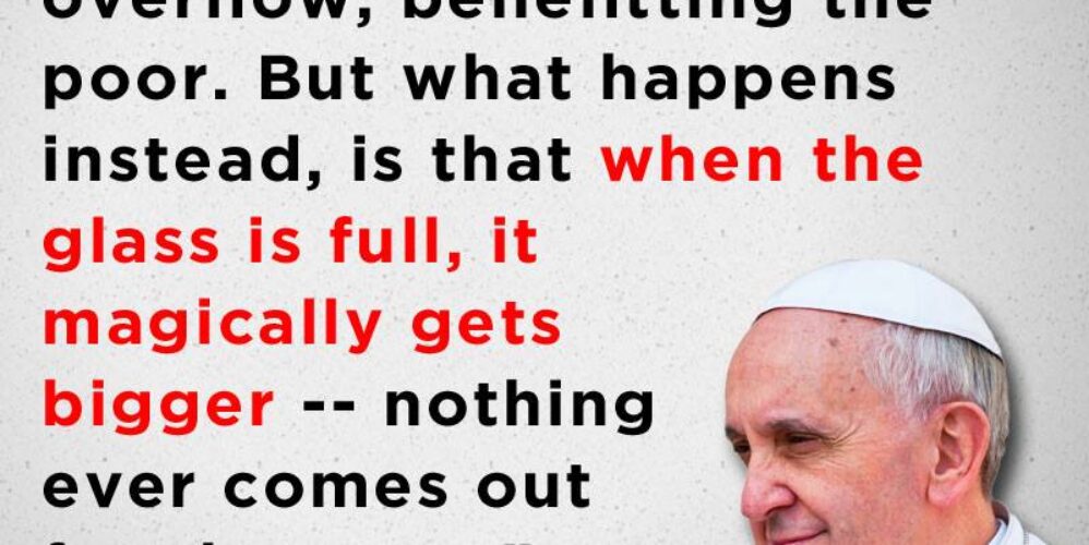 pope francis quote about poverty