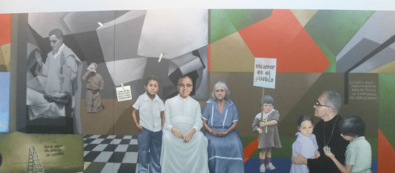 Mural of Romero with the poor