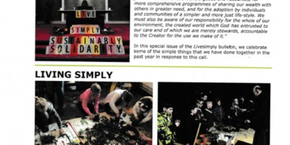 Live Simply newsletter cover