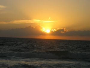 photo of sunset over sea