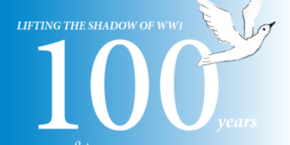 logo for quaker commemoration of 100 years since the end of World War 1
