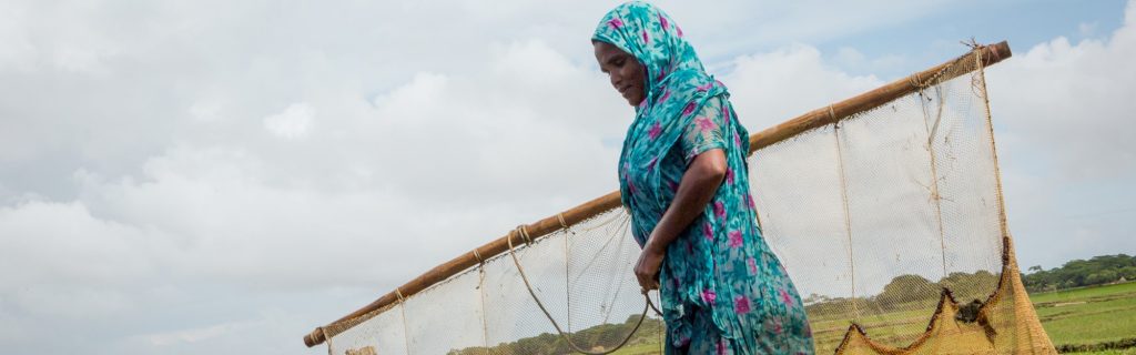 woman fishing