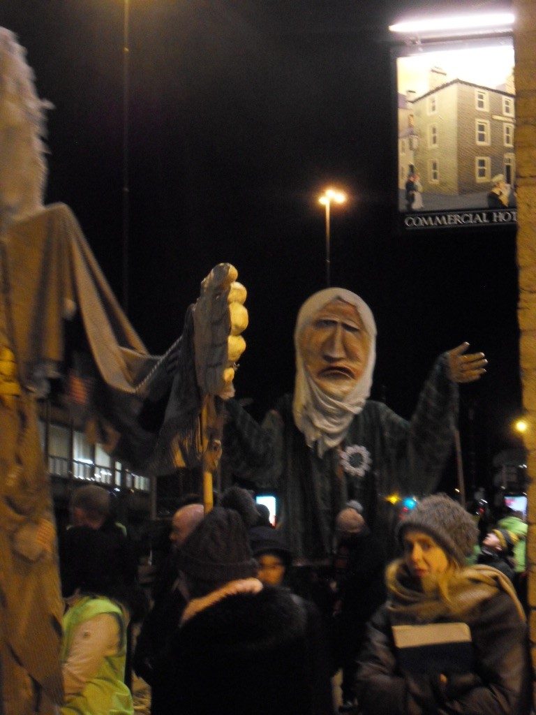 photo of giant puppets