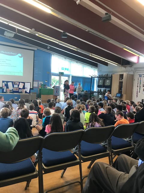 people and children at launch event