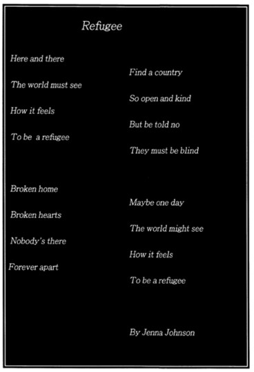 a poem about refugees