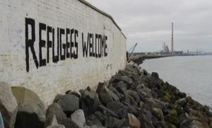 refugees welcome graffitti