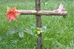 A cross in a field