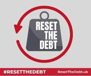 reset the debt logo