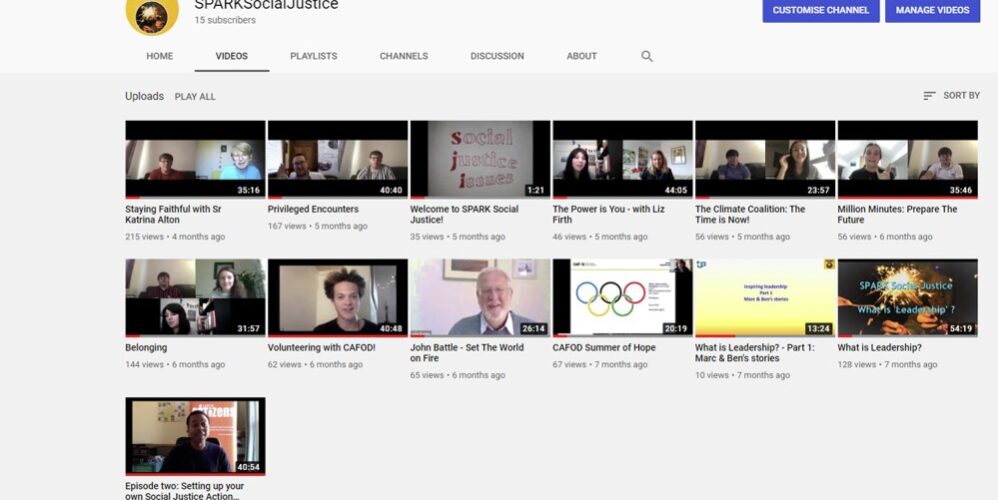 screen grab of SPARK YouTube channel