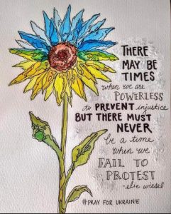 flower with quote from Elie Weisel