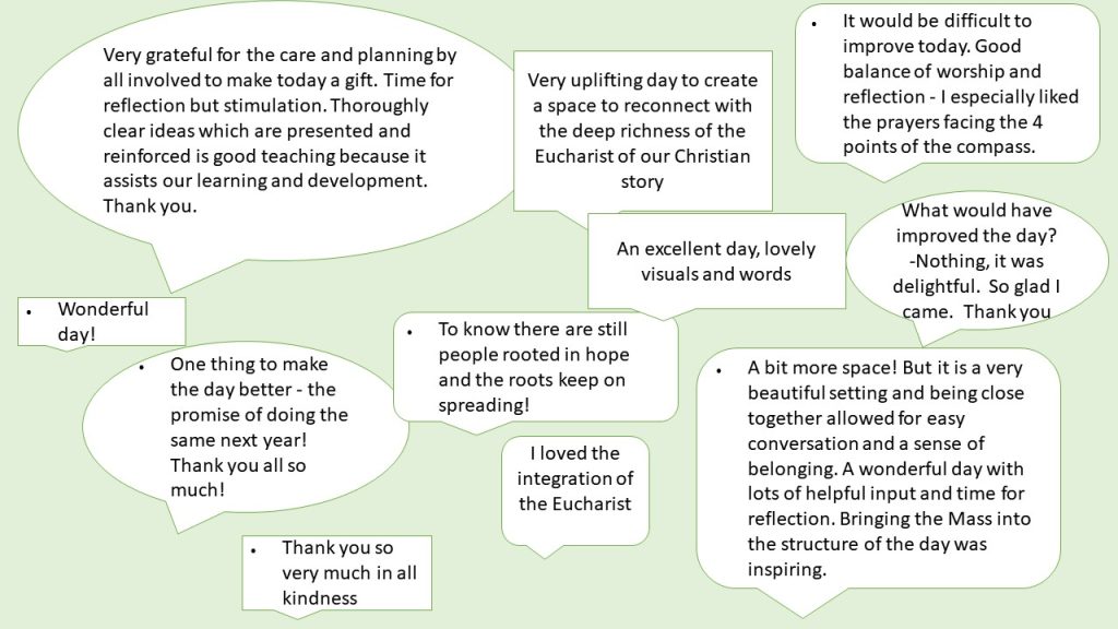 comments made by people attending the Day of reflection