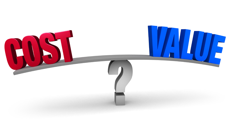 Weighing Cost and Value Illustration